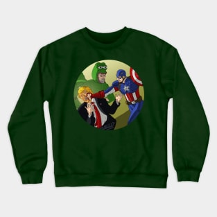 Cap Punching Trump Crewneck Sweatshirt